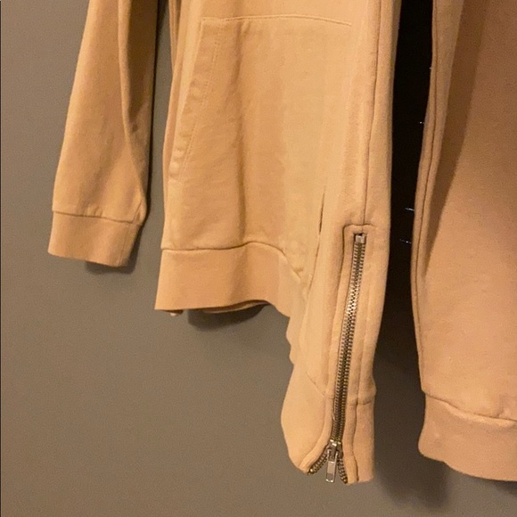 ASOS Tan Medium Hoodie, Zippers on side - Picture 2 of 4